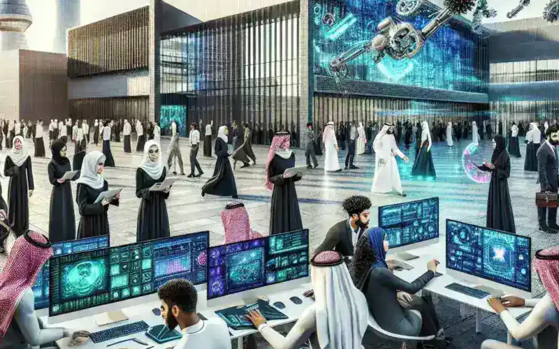 "شعار مركز مهارات المستقبل في الرياض مع خلفية تعكس مبادرات تحسين المهارات الرقمية لسد فجوة المواهب، وذلك في إطار خطط تنمية المواهب الحديثة."